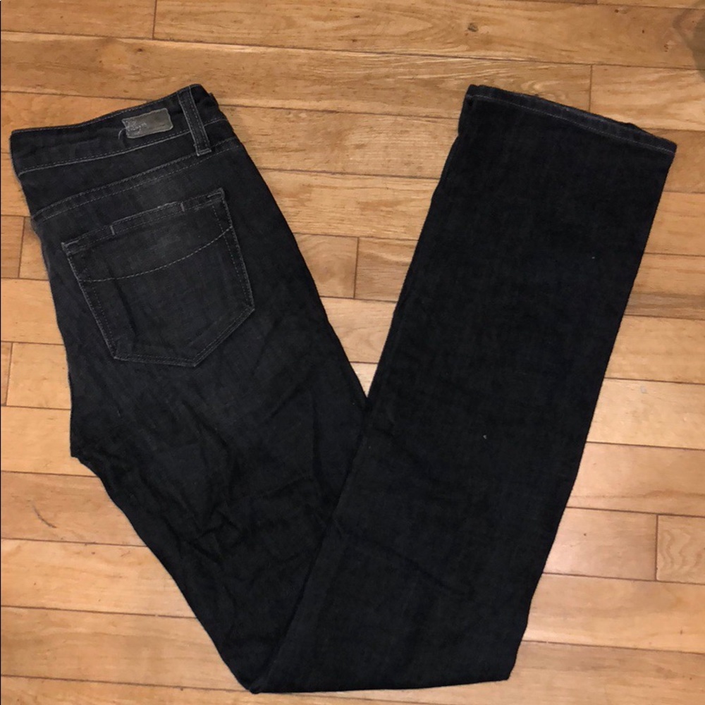 PAIGE Women's Straight Leg Jeans - Dark Blue